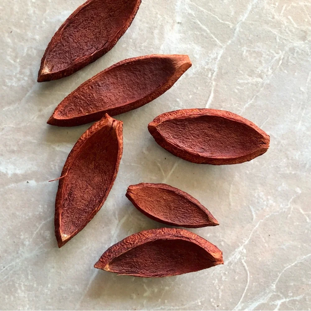 Burnt Orange Wooden Pieces 20 Set